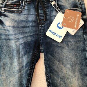 Mayoral Boy Distressed Pull On Drawstring Waist NWT
